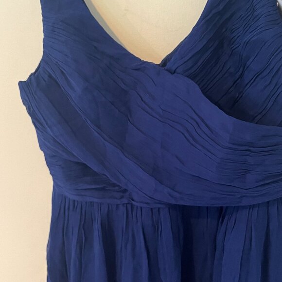 J. Crew Silk Chiffon Heidi Dress Dark Cove 93100 NWT Size 12 - Picture 3 of 9